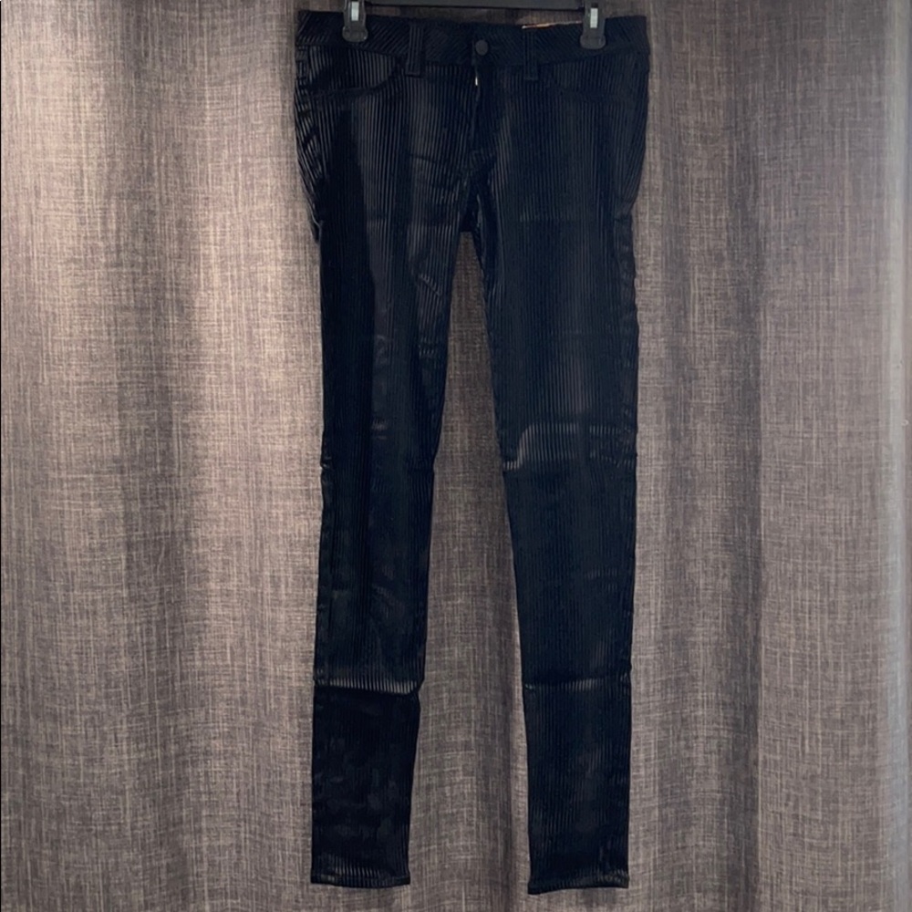 SIWY. Size 27. Velour Striped Black Pants